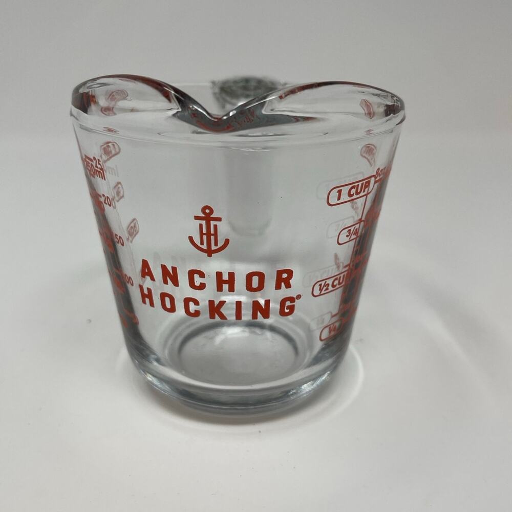Vintage Anchor Hocking Glass 1 Cup Measurement